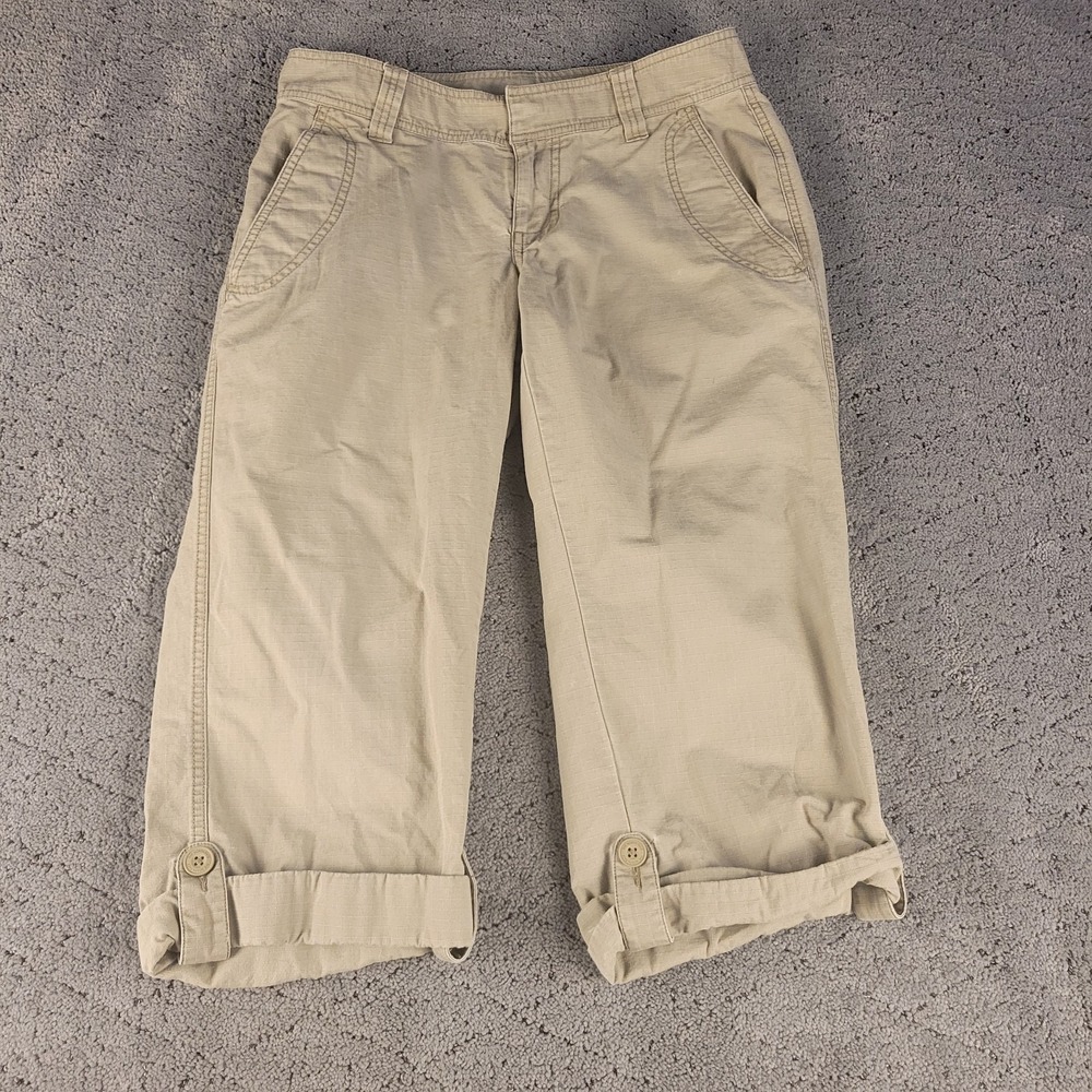 The North Face Pants Womens 6 Khaki Capri Ripstop Roll Tab Lightweight Hiking